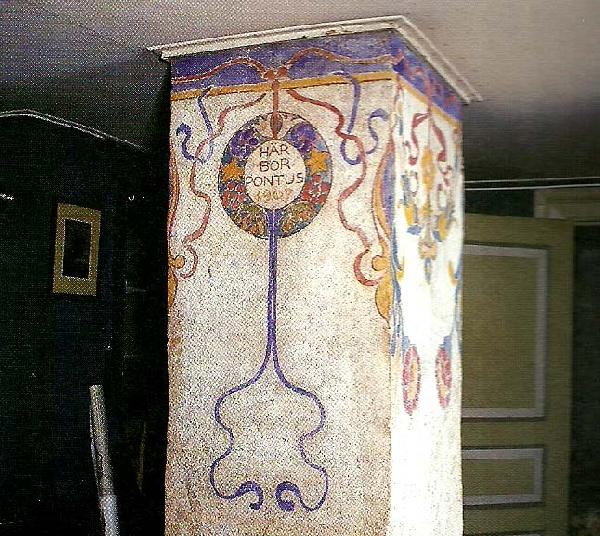 Carl Larsson dekorativ utsmyckning pa skorstensstock pa spadarvet Germany oil painting art